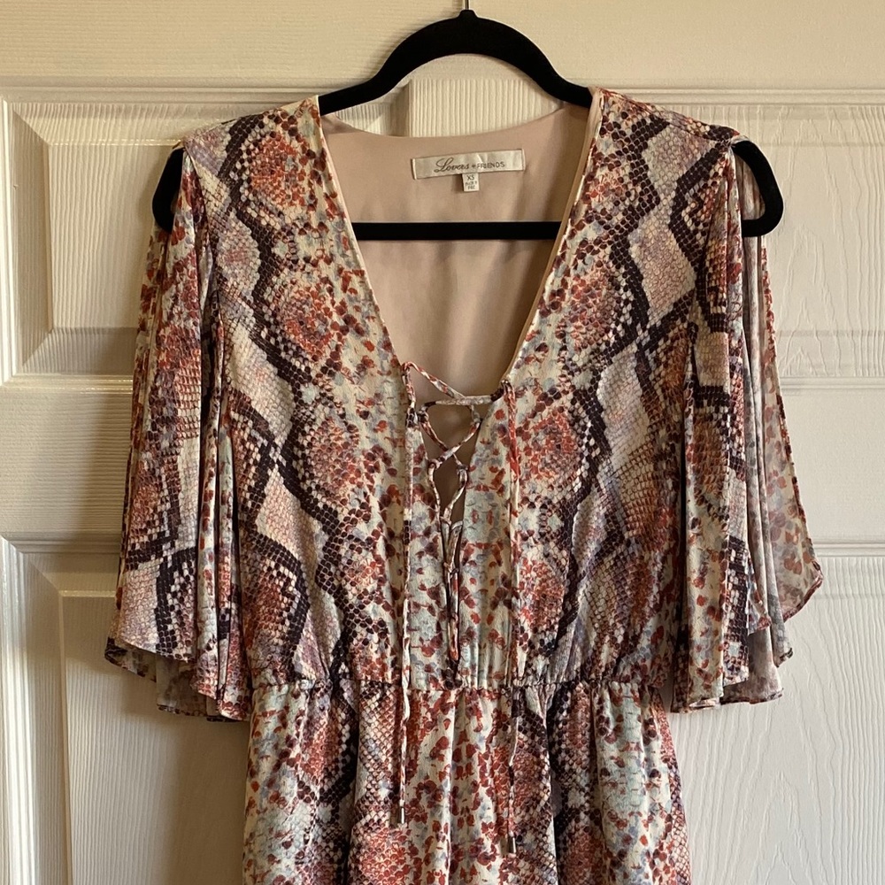 Lovers + Friends Python Print Romper Size: Xs - image 2